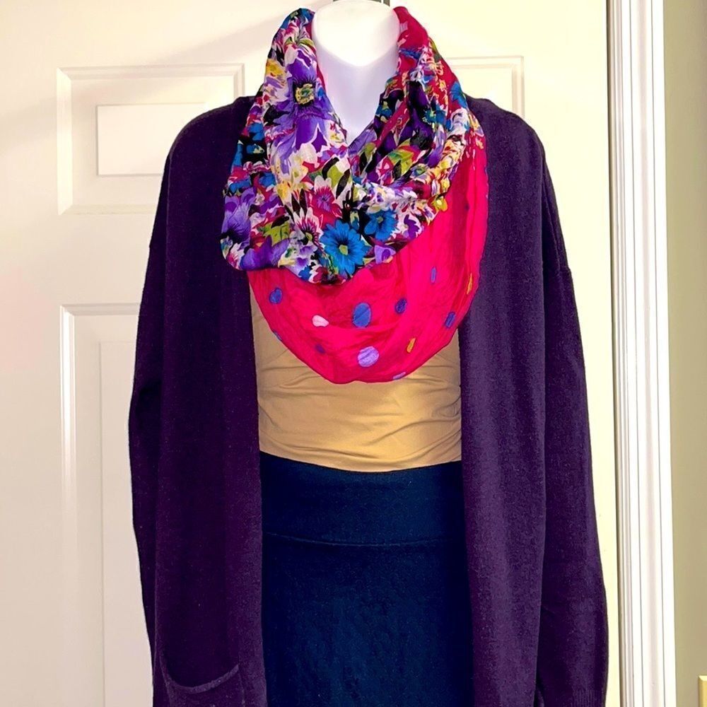 Evolution Deep Purple Two Pocket Open Cardigan - Picture 6 of 8